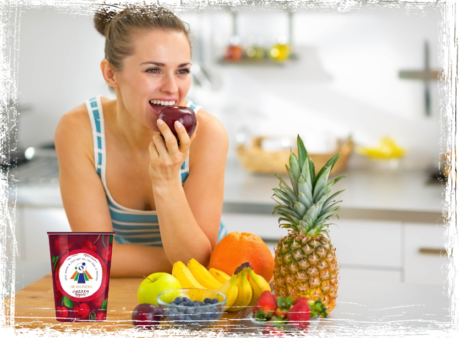 fruit yogurt with real fresh fruits